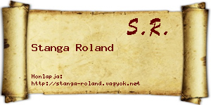 Stanga Roland névjegykártya