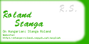 roland stanga business card